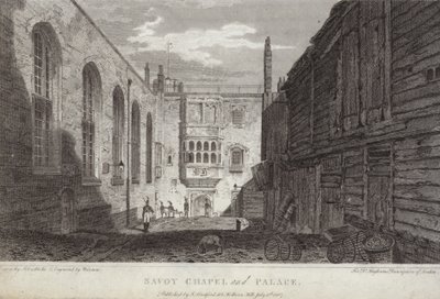 Savoy-Kapelle und -Palast, London, 1807 von English School