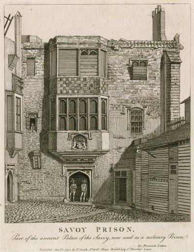 Savoy-Gefängnis, Teil des alten Palastes von Savoy, jetzt als Militärgefängnis genutzt von English School