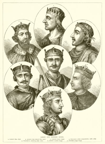 Sächsische und normannische Könige von English School