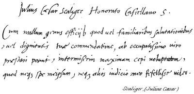 Julius Caesar Scaliger von English School