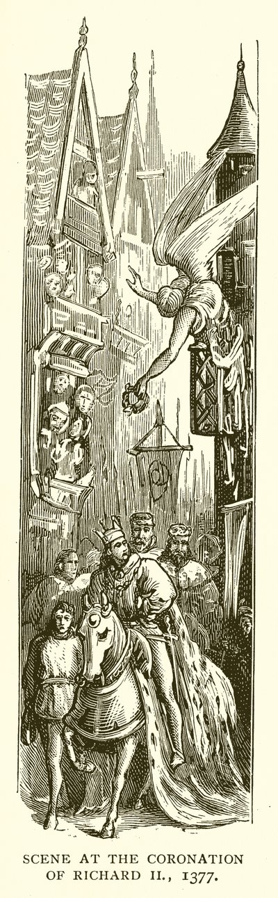 Szene bei der Krönung von Richard II., 1377 von English School