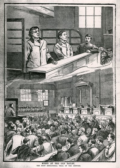Szene im Old Bailey: Der sensationellste Prozess des Jahrhunderts - Oscar Wilde von English School