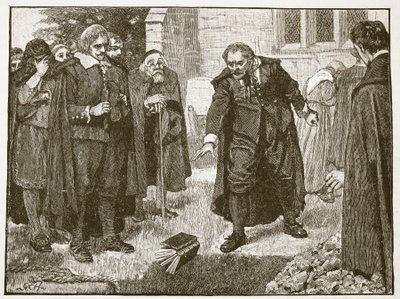 Szene bei der Beerdigung von Chillingworth, Illustration aus Cassells Illustrierter Geschichte Englands von English School