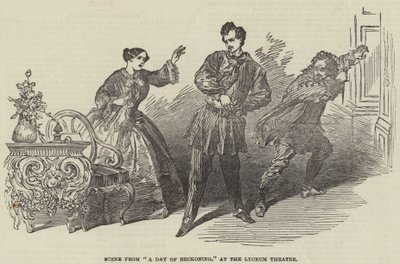 Szene aus "Ein Tag der Abrechnung" im Lyceum Theatre von English School