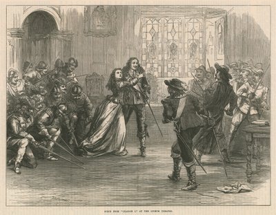 Szene aus Charles I im Lyceum Theatre, London von English School