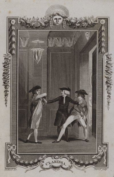 Szene aus Clarissa, von Samuel Richardson von English School