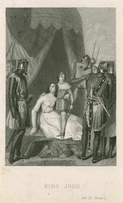 Szene aus König Johann von William Shakespeare von English School