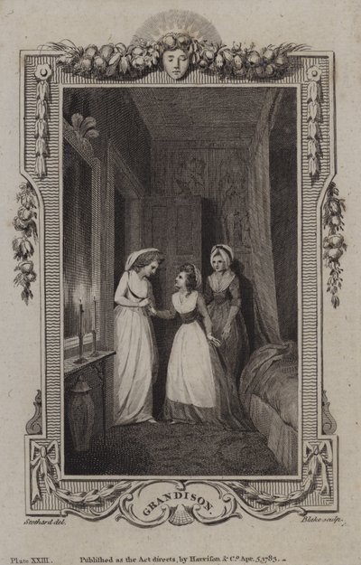 Szene aus Die Geschichte von Sir Charles Grandison, von Samuel Richardson von English School