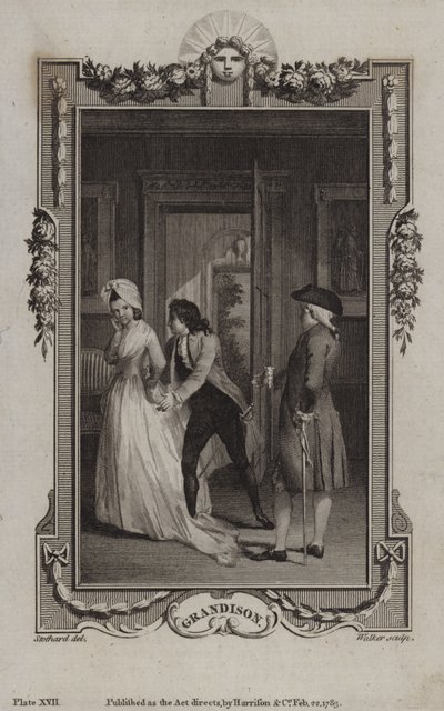 Szene aus Die Geschichte von Sir Charles Grandison, von Samuel Richardson von English School