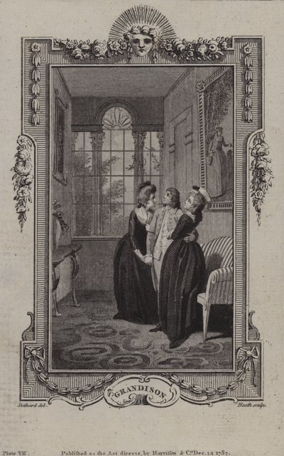 Szene aus Die Geschichte von Sir Charles Grandison, von Samuel Richardson von English School