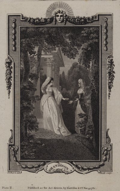 Szene aus Die Geschichte von Sir Charles Grandison, von Samuel Richardson von English School