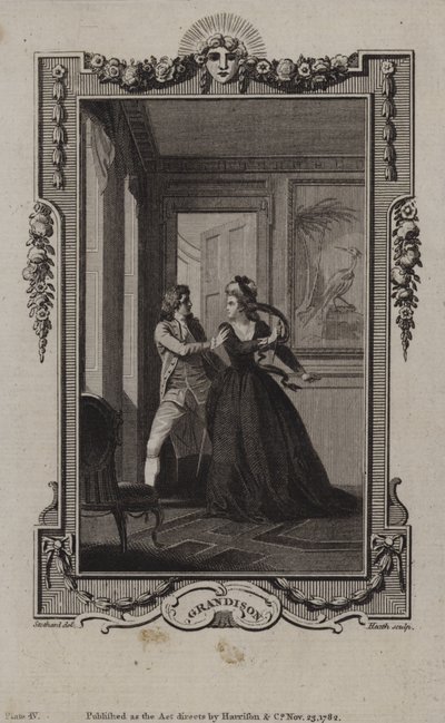 Szene aus Die Geschichte von Sir Charles Grandison, von Samuel Richardson von English School