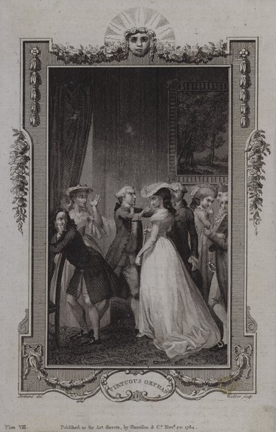 Szene aus Die tugendhafte Waise, von Mary Collyer von English School