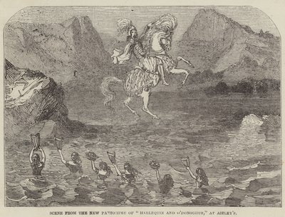 Szene aus dem neuen Pantomime "Harlekin und O