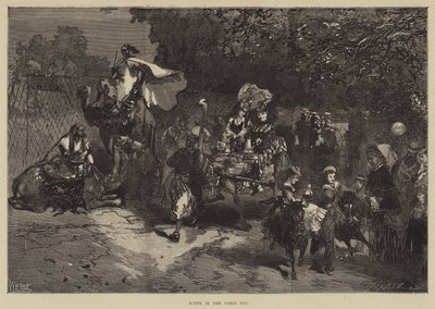 Szene im Pariser Zoo (Gravur) von English School