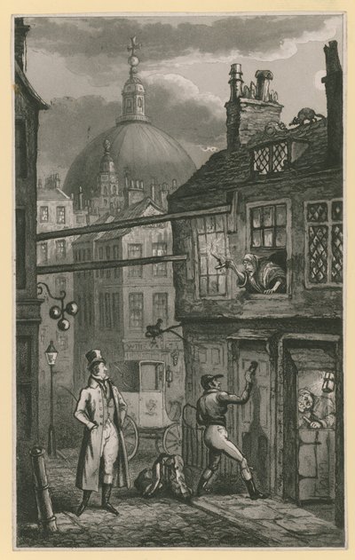 Szene aus dem Londoner Leben von English School