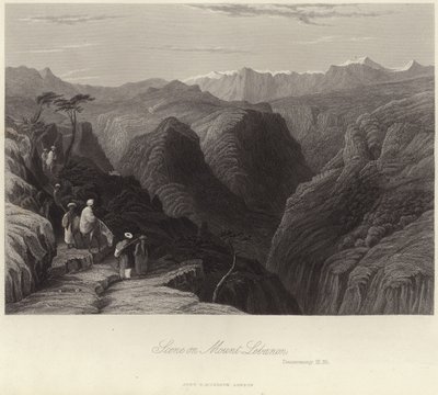 Szene auf dem Berg Libanon von English School