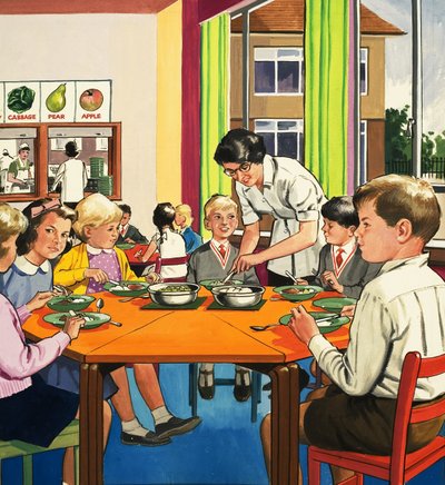 Schulkantinenfrau von English School