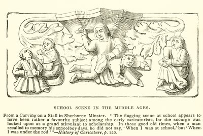 Schulszene im Mittelalter von English School