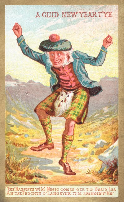 Schotte tanzt! Neujahrskarte von English School