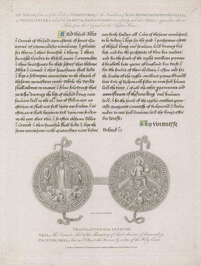 Siegel des Klosters Saint Saviour von Bermondsey von English School