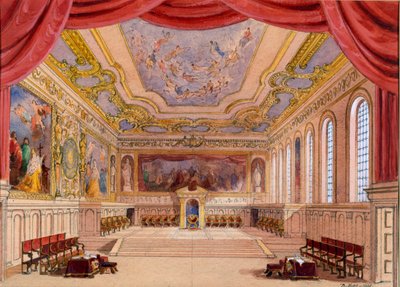 Bühnenbild für Der Kaufmann von Venedig von William Shakespeare, 1858 von English School