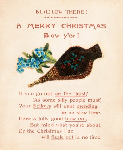 Blasebalg, Weihnachtskarte von English School