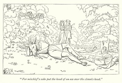 Ein Sommernachtstraum; Oberon befreit Titania vom Zauber (Stich) von English School