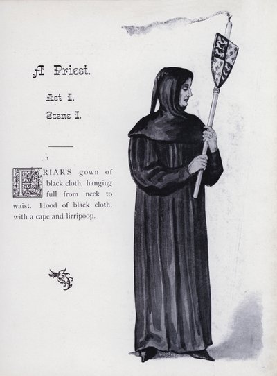 Shakespeares König Richard III: Ein Priester, Akt I, Szene I von English School