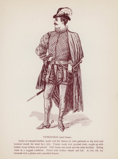 Shakespeares Der Widerspenstigen Zähmung: Petruchio, 2. Kostüm von English School