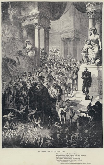 Shakespeares Charaktere, Theseus, in Ein Sommernachtstraum, Akt V, Szene 1 von English School