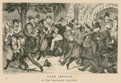 Sham Ibrahim oder der Pascha in den Vauxhall-Gärten, London von English School