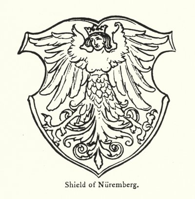 Schild von Nürnberg (Gravur) von English School