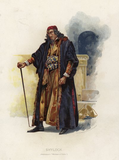 Shylock, aus Shakespeares Der Kaufmann von Venedig von English School