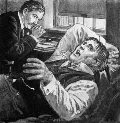 Sigmund Freud mit einem Patienten in Wien von English School