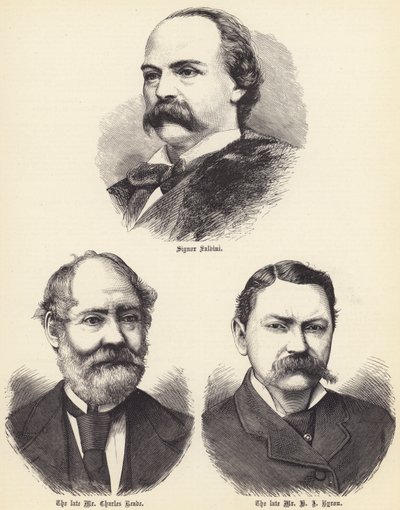 Signor Salvini, der verstorbene Mr Charles Reade, der verstorbene Mr H J Byron von English School