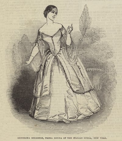 Signorina Borghese, Primadonna der italienischen Oper, New York von English School