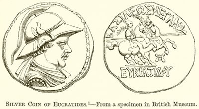 Silbermünze von Eucratides von English School
