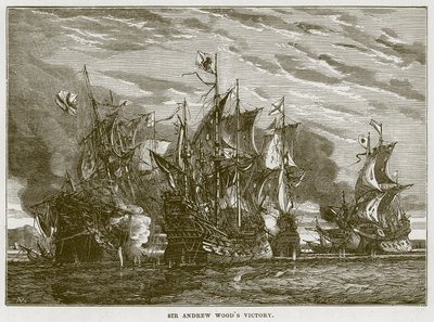 Sir Andrew Woods Sieg, Illustration aus The Sea von F. Whymper von English School