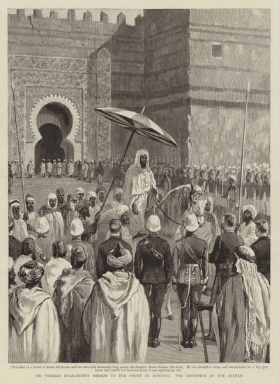 Sir Charles Euan-Smiths Mission am Hof von Marokko, der Empfang durch den Sultan von English School