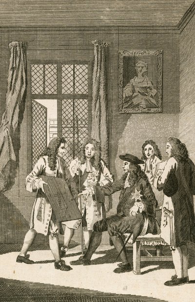 Sir Christopher Wren präsentiert König Karl II. seinen Plan zum Wiederaufbau Londons von English School