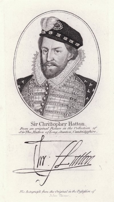 Sir Christopher Hatton, Lordkanzler von England und Favorit von Königin Elizabeth I. von English School