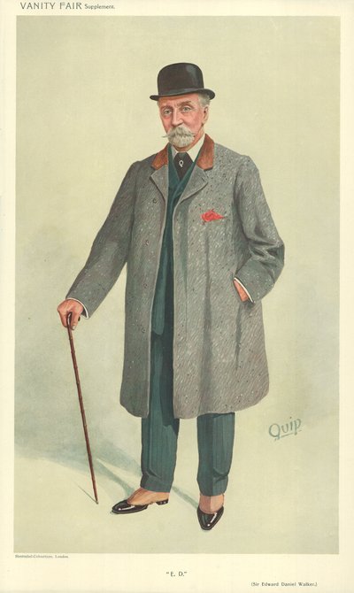 Sir Edward Daniel Walker, E D, 13. Oktober 1909, Vanity Fair Karikatur von English School