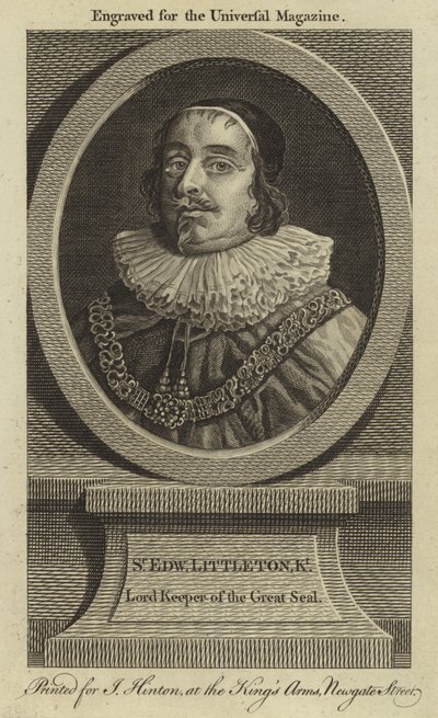 Sir Edward Littleton, Lord Keeper of the Great Seal von English School