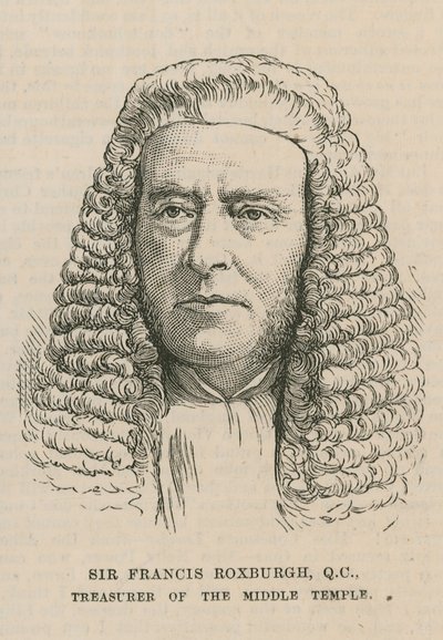 Sir Francis Roxburgh, Schatzmeister des Middle Temple von English School