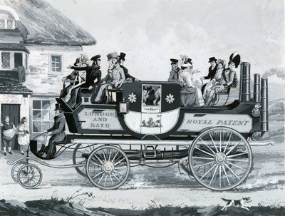 Sir Goldsworthy Gurneys zweiter dampfbetriebener Passagierwagen von English School