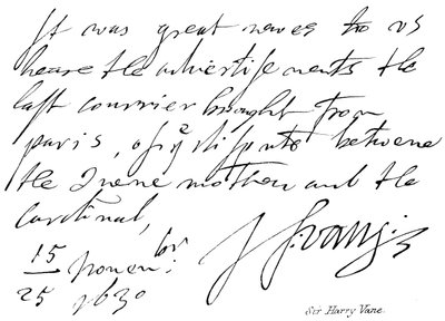 Sir Harry Vane von English School