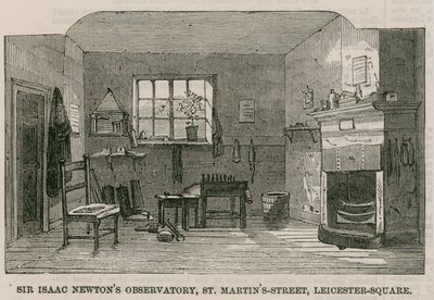 Sir Isaac Newtons Observatorium, St Martins Street, Leicester Square, London von English School