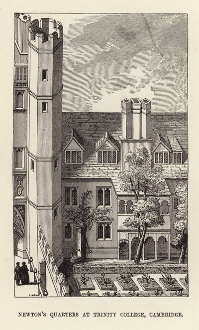 Wohnräume von Sir Isaac Newton am Trinity College, Cambridge von English School
