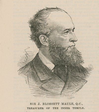 Sir J Blossett Maule, Schatzmeister des Inner Temple von English School